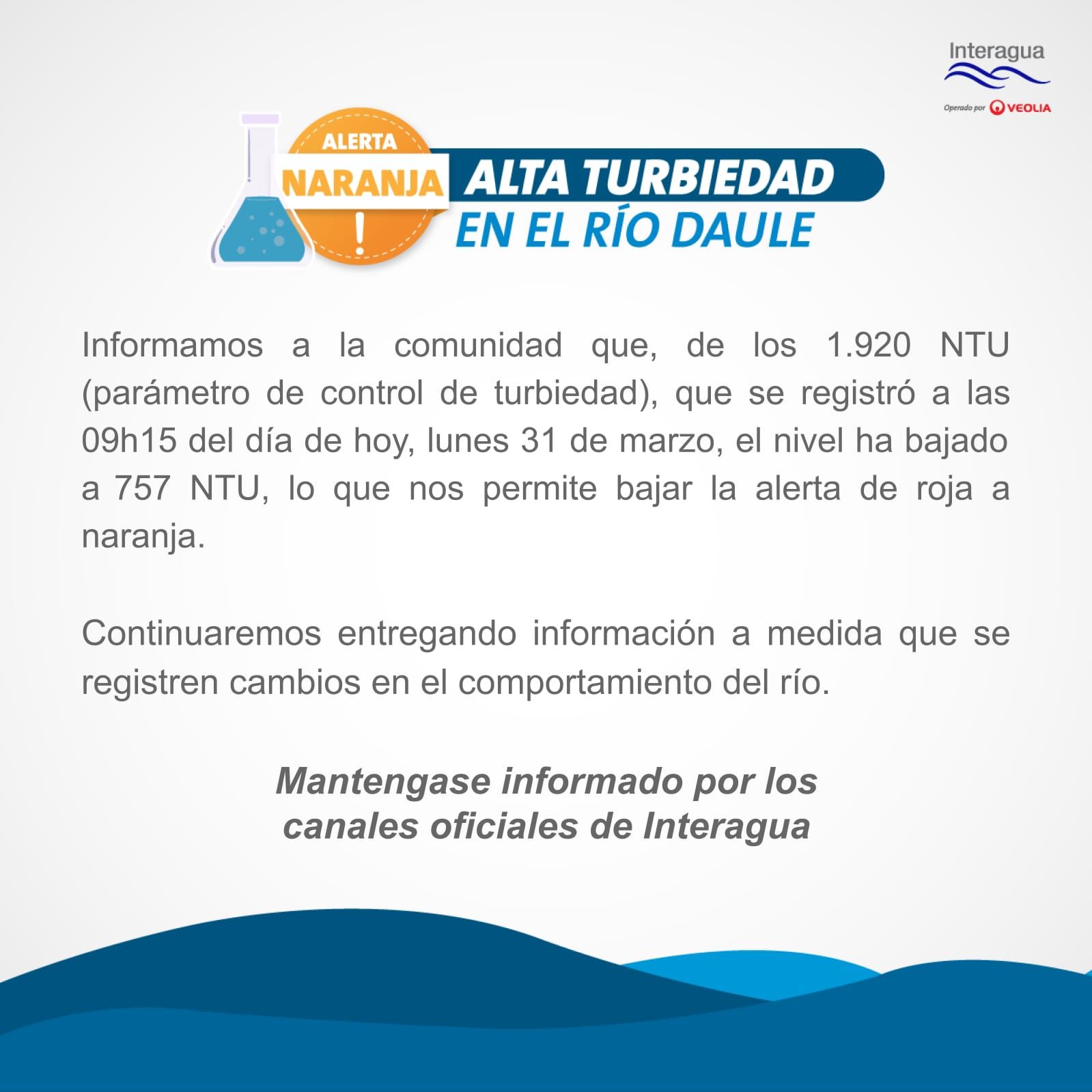 Interagua - COMUNICADO IMPORTANTE 📣 Informamos a la comunidad que el ...