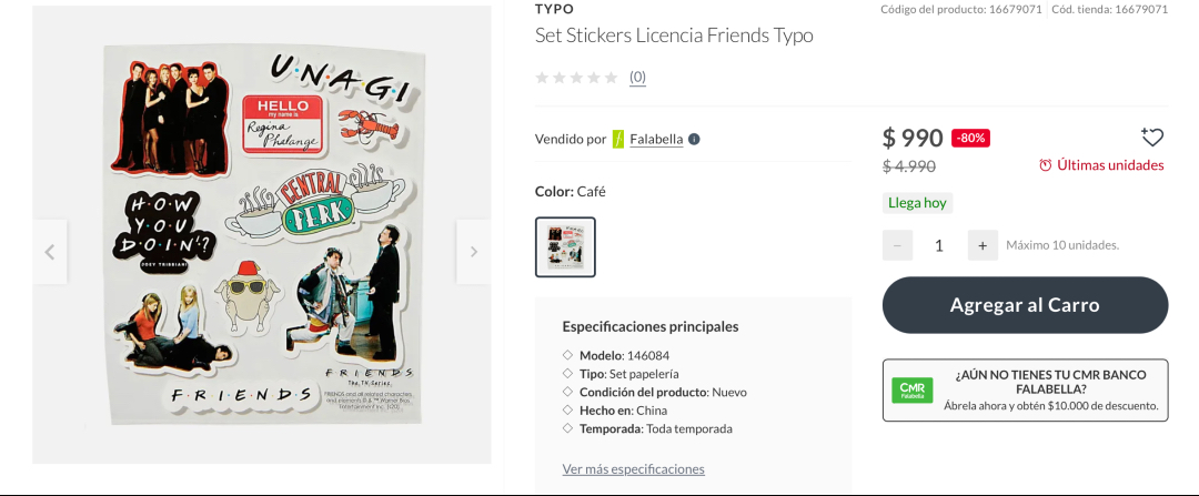 Descuentos Rata - 🧾 Set de stickers de Friends a $990 con... | Facebook