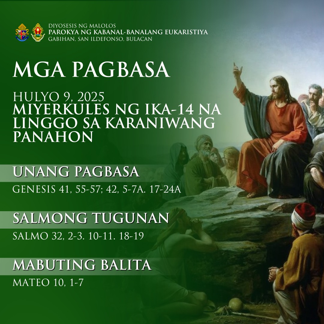 Parish - MGA PAGBASA SA ARAW-ARAW UNANG PAGBASA Genesis 41, 55-57; 42 ...