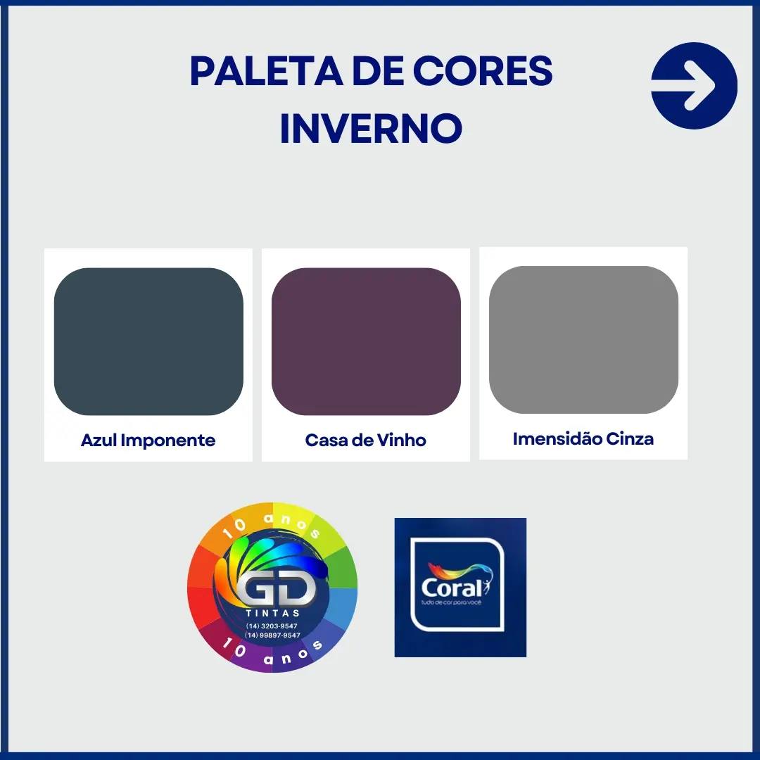 GD Tintas - 🥰 Paleta de cores inverno Qual mais gostou?... | Facebook