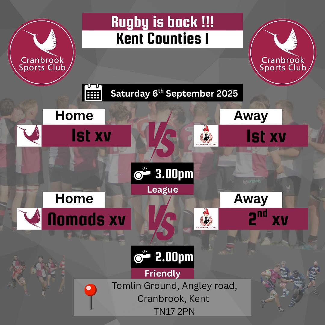 🏉 Rugby is Back at Cranbrook! 🏉... - Cranbrook Rugby Club | Facebook