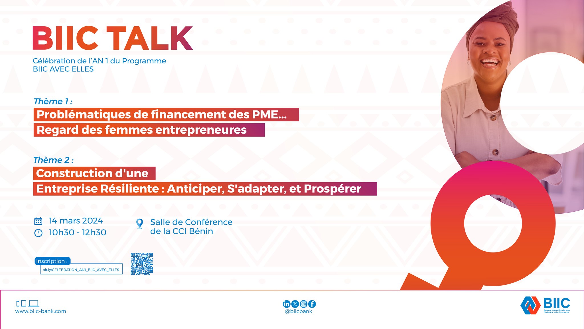 BIIC TALK. Célébration de l'An 1 du Programme BIIC AVEC ELLES.
