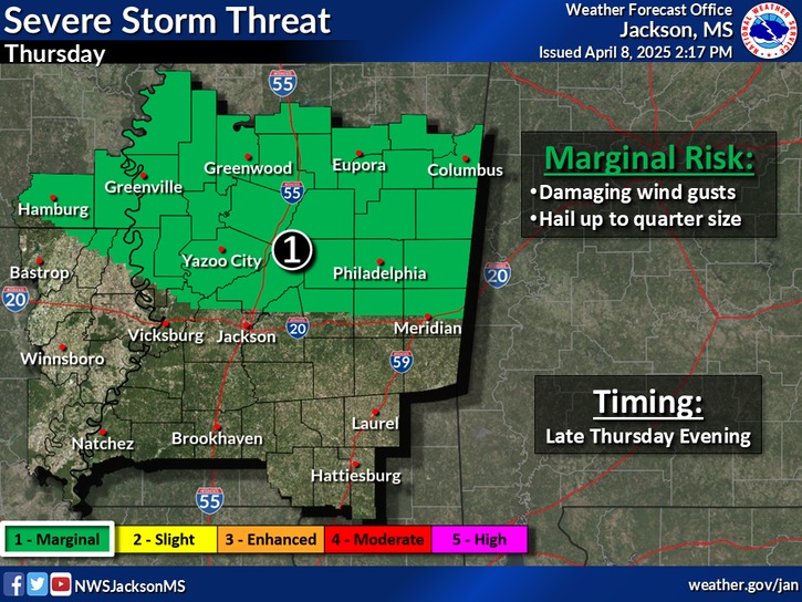 US - Severe storms capable of producing damaging wind gusts and hail up ...