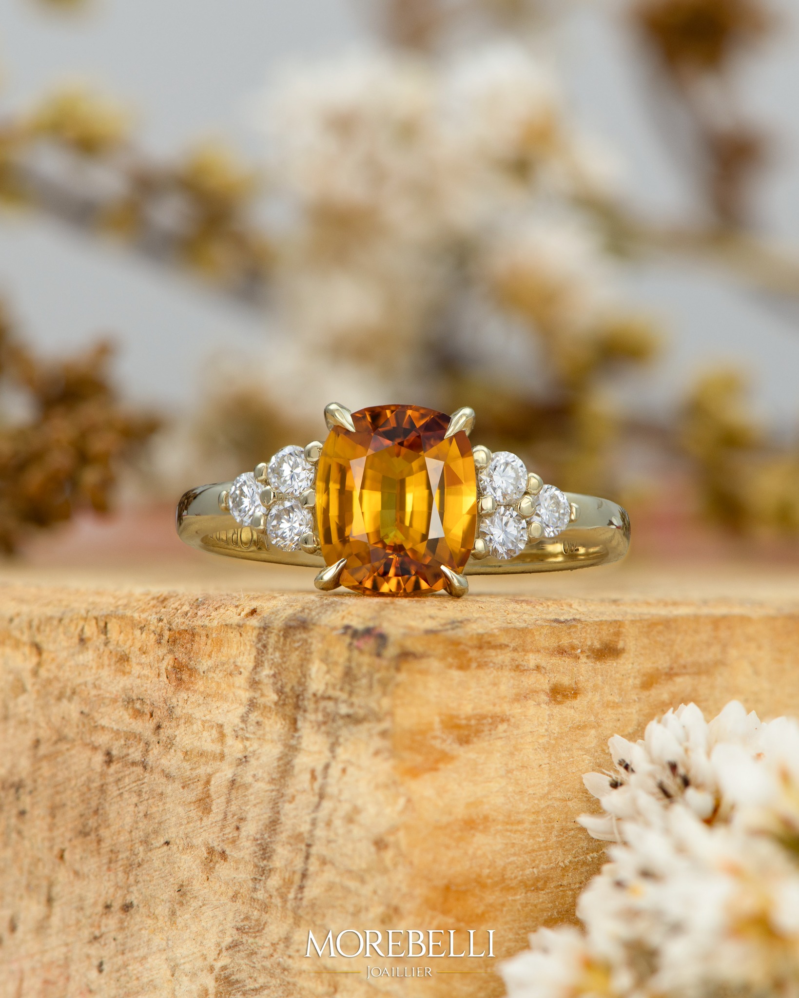 Saphir Orange De Madagascar 1,05 Carat - Traité Par Diffusion Au Béryllium - Rare - Neuf
