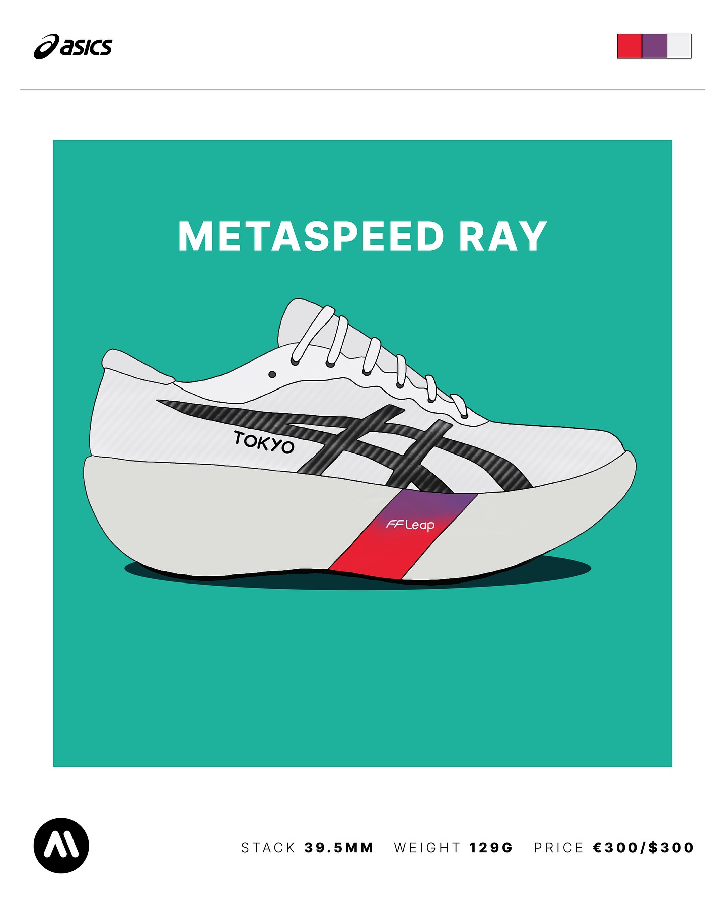 At just 129g, the @asicsrunning Metaspeed Ray is one of the 
