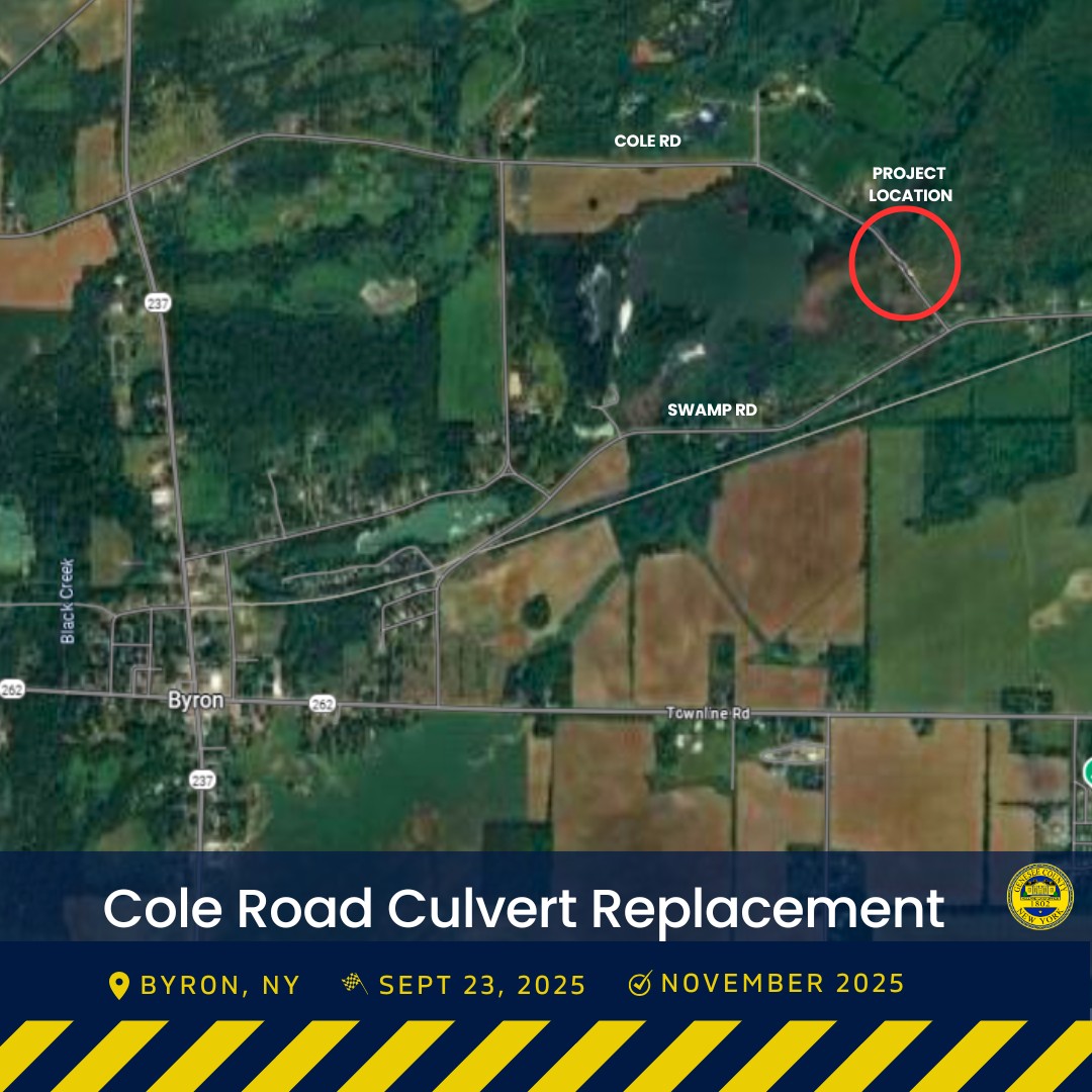 🚧 Road Closure Alert: Cole Road in... - Genesee County, NY | Facebook