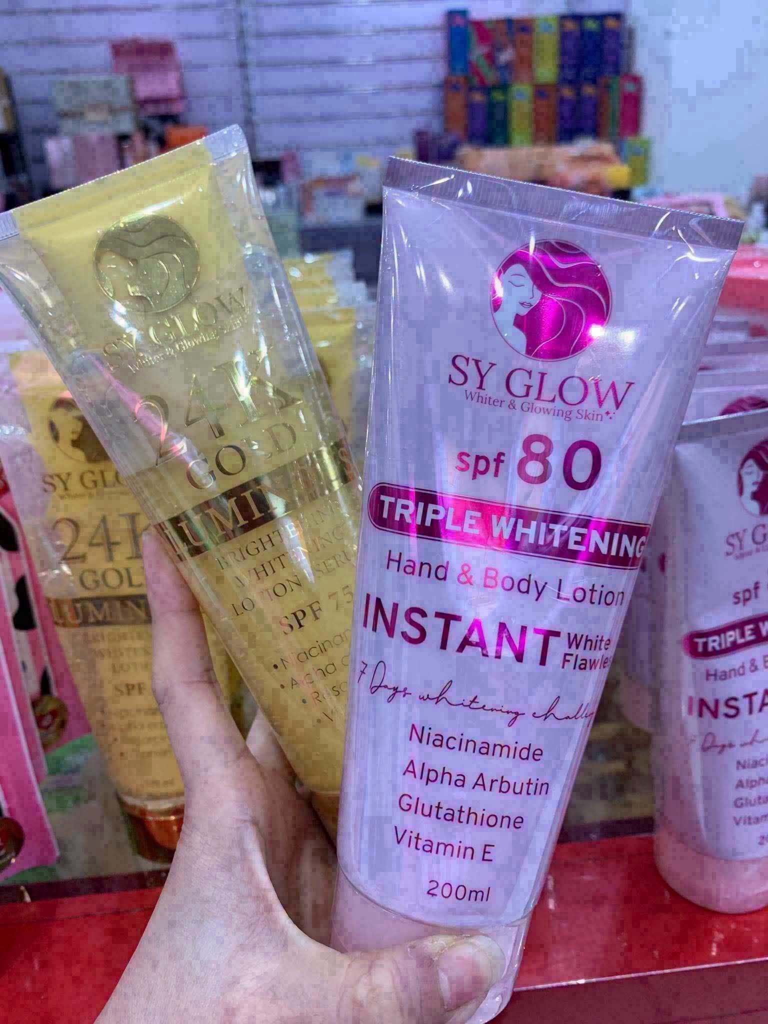 sy glow glutathione 24k lotion Sy Glow Instant lotion AVAILABLE ONHAND long lasting