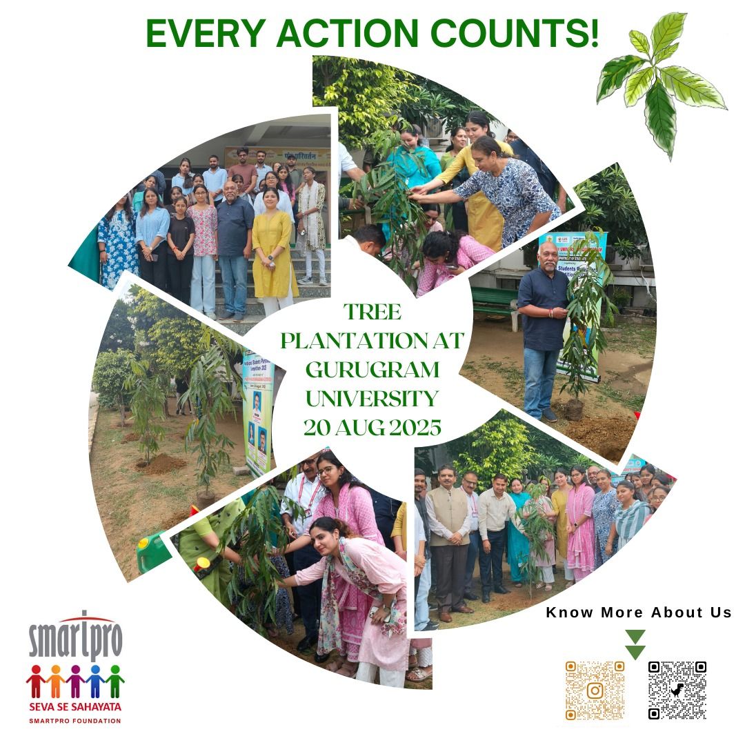 Smartpro - Tree plantation drive at Gurugram University on August 20 ...