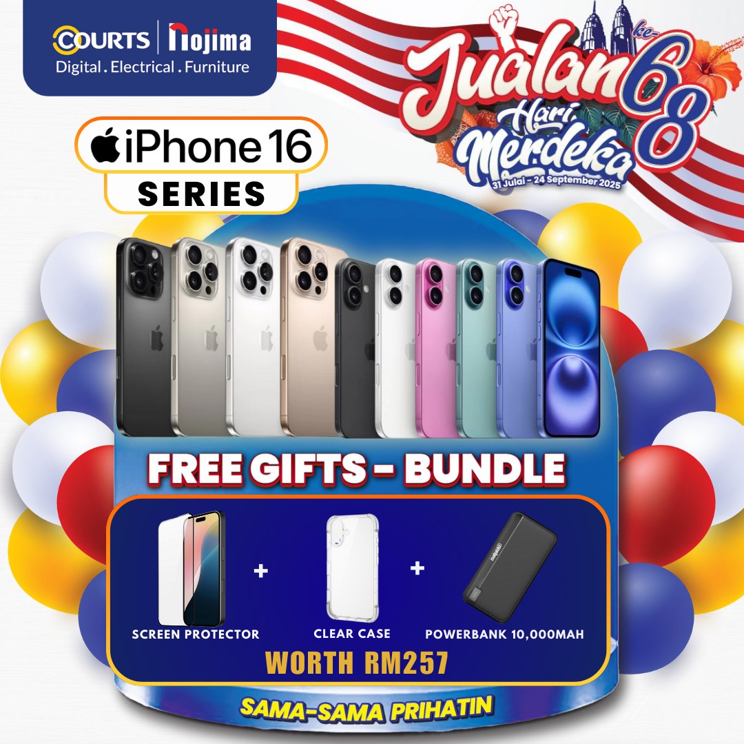 COURTS - 📱 HELLO, iPHONE 16! 📱 This Merdeka, why just... | Facebook