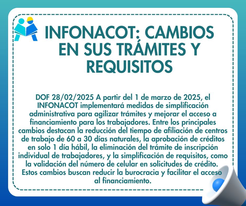 Capacitación - 📢 ¡#Infonacot agiliza sus trámites! A partir del 1 de ...