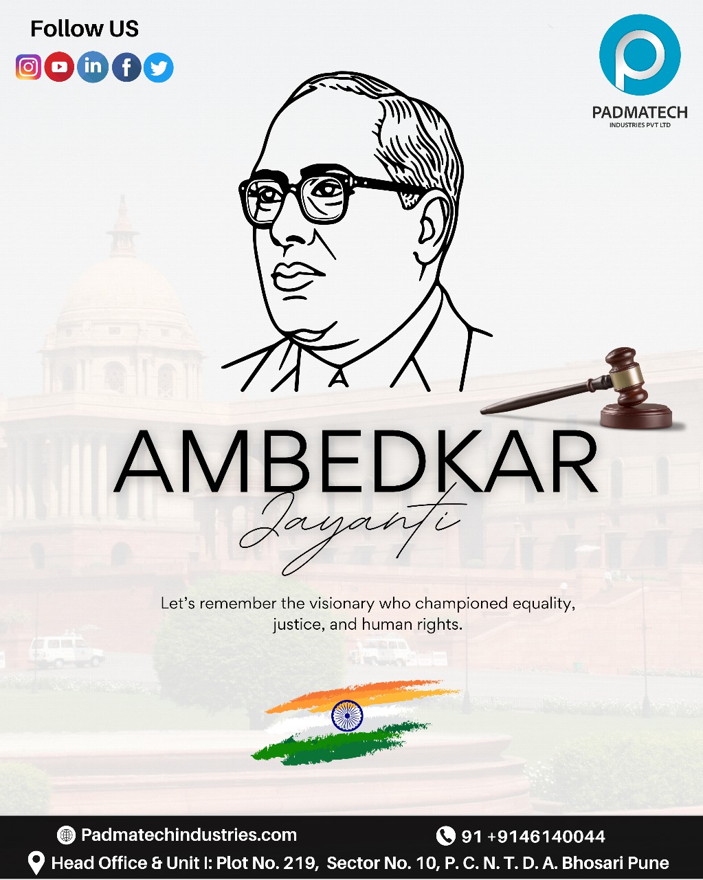 Padmatech - On this Ambedkar Jayanti, we honor the legacy of Dr. B.R ...