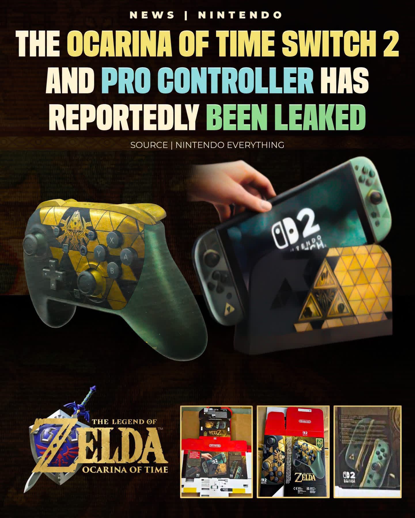 Zelda 40th Anniversary Switch 2 & Pro Controller ✨