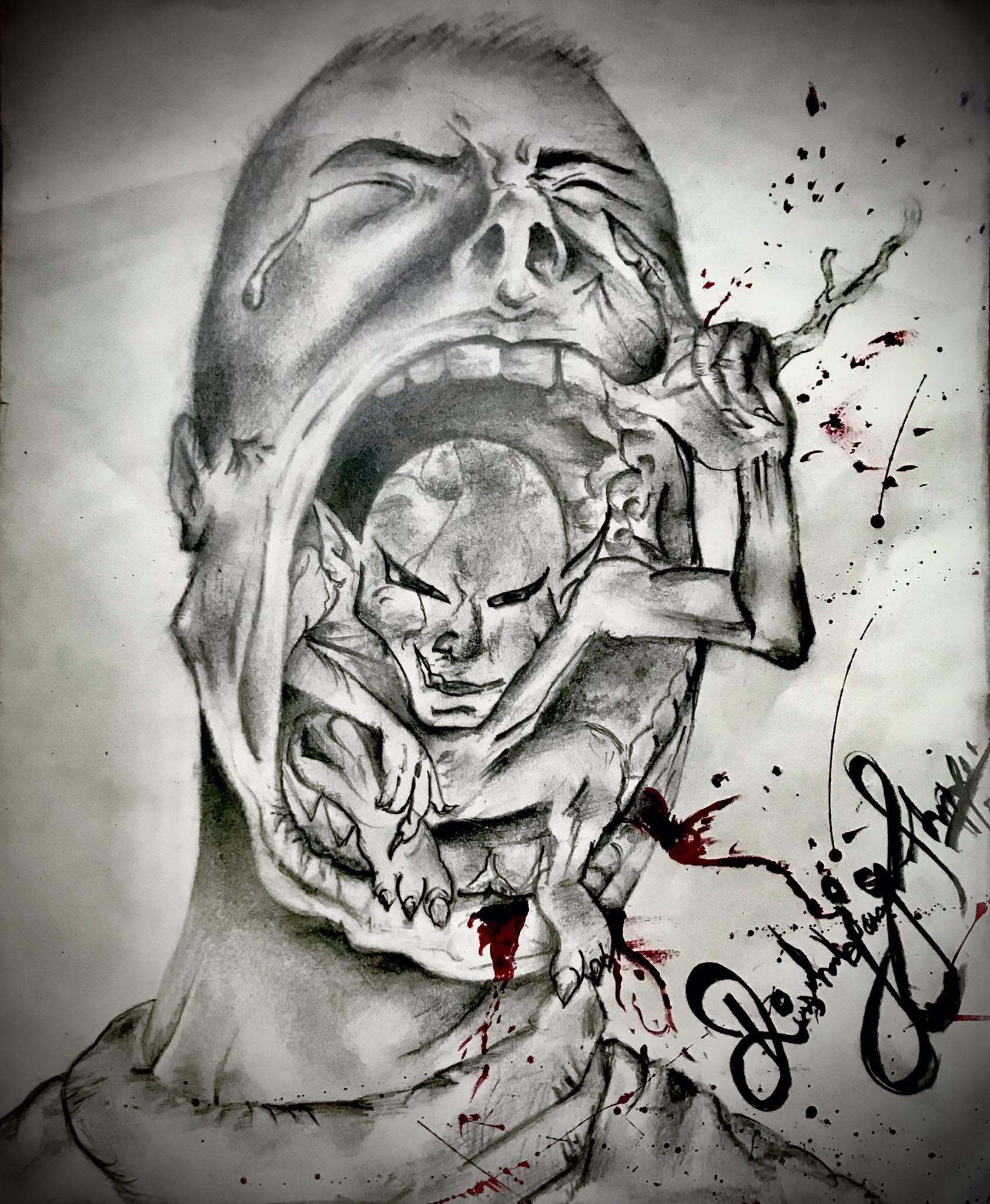 Rishab tattoo and sketch.