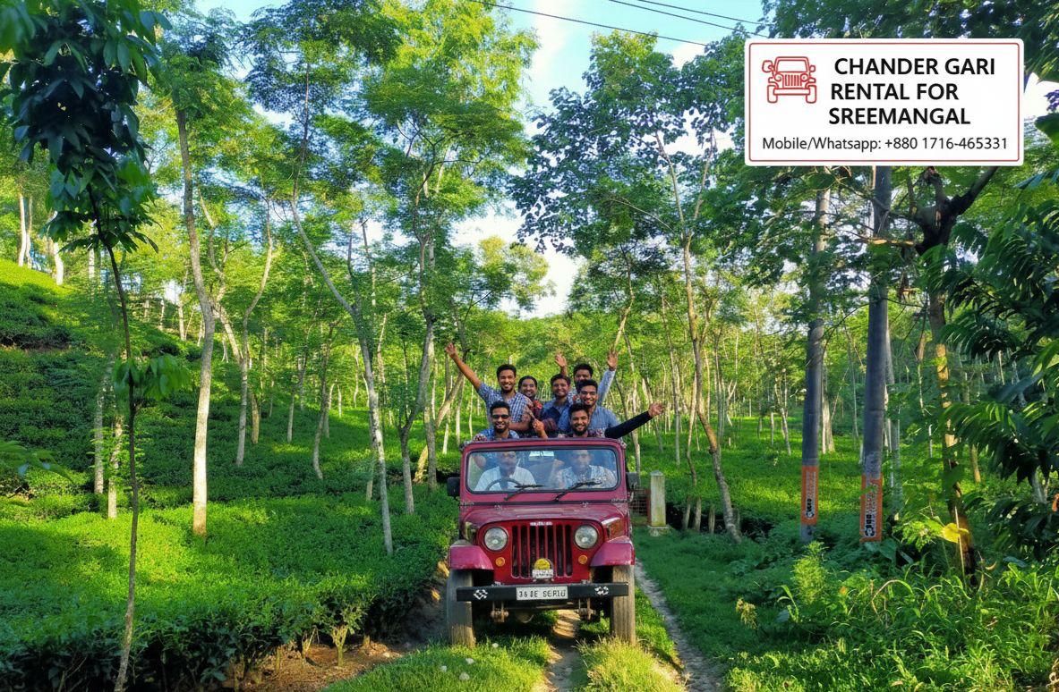 শ্রীমঙ্গলে সেরা জিপ চান্দের গাড়ি ভাড়া Sreemangal Chander Gari Rental