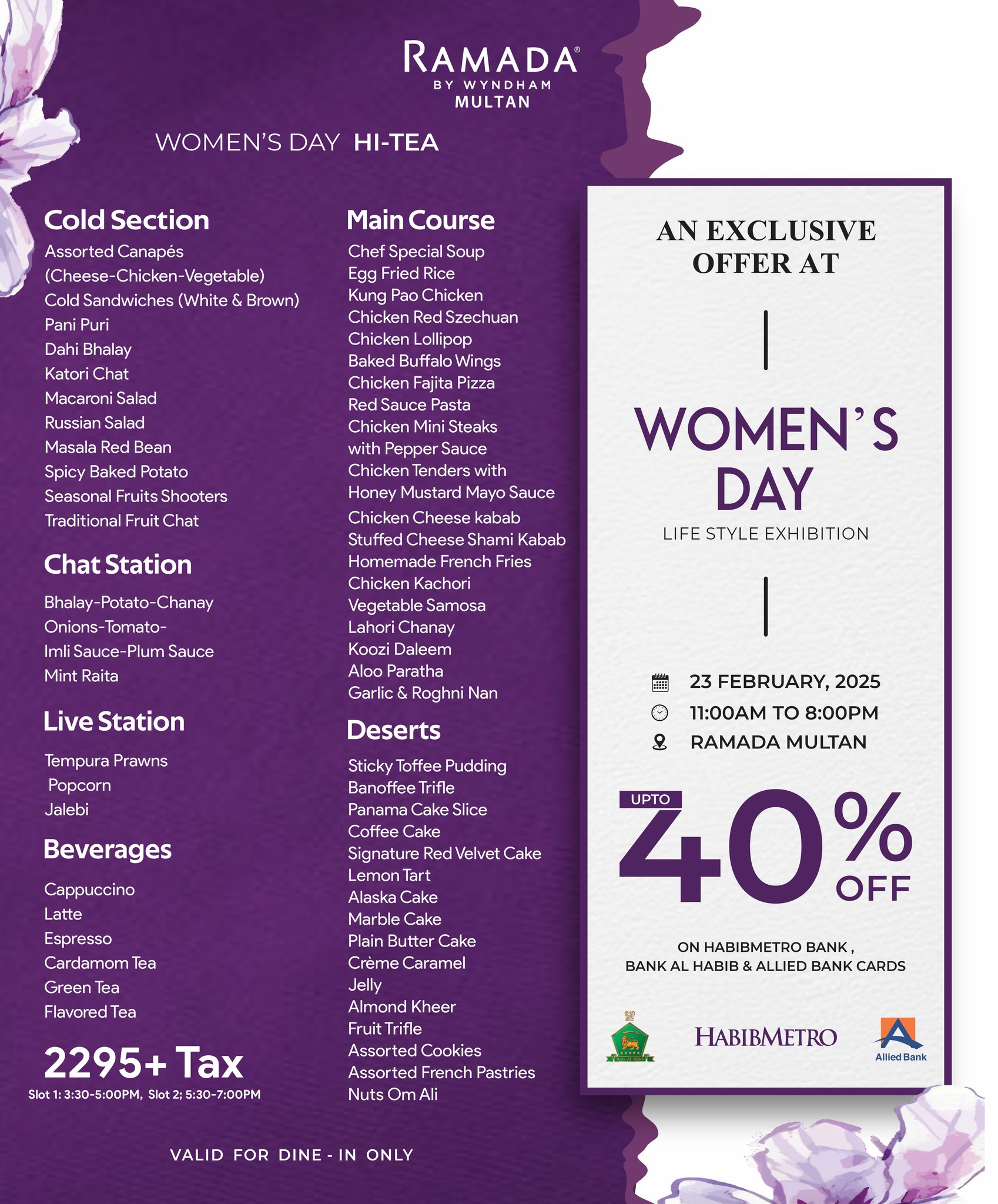 Ramada Multan - 🍽️ Celebrate Women’s Day with a Special... | Facebook