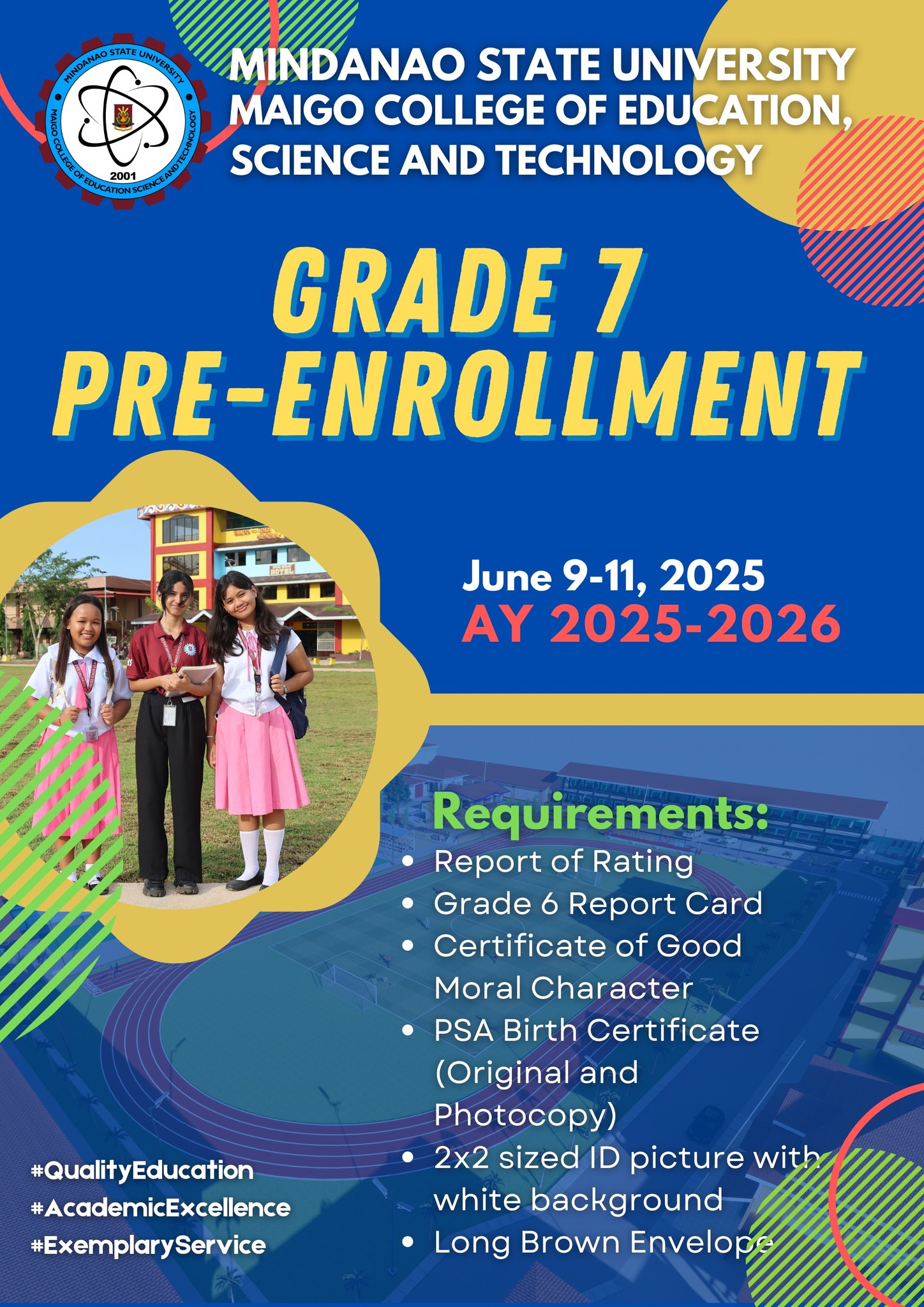 MSU - 📣 ATTENTION: Grade 7 Entrance Examination Passers for SY 2025 ...