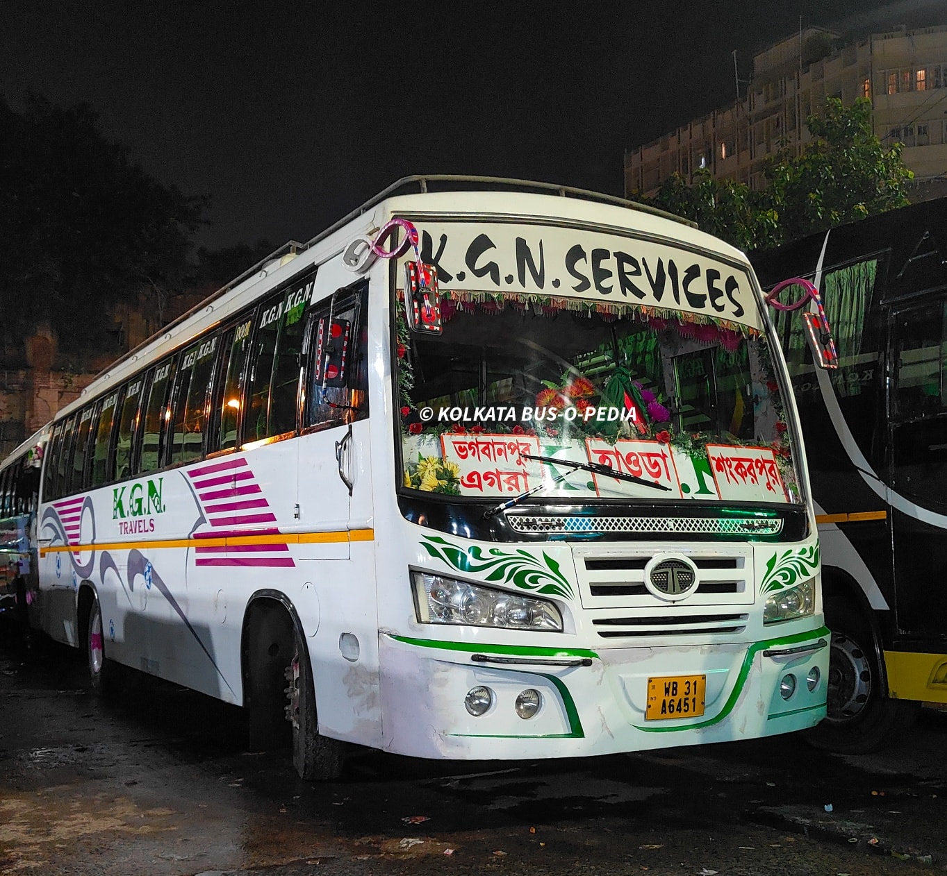 Kolkata bus-o-pedia - V1 (AC JanBus) Tollygunge to Airport, via ...
