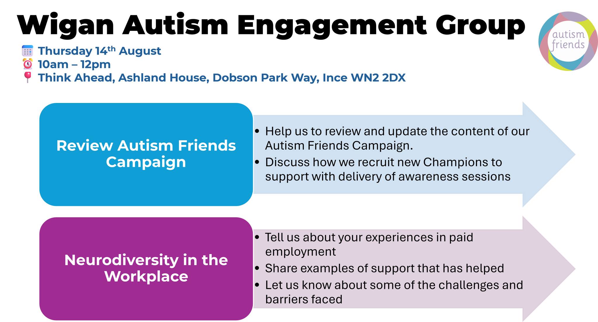 Autism Friends - 📣 Our Wigan Autism Engagement Group... | Facebook