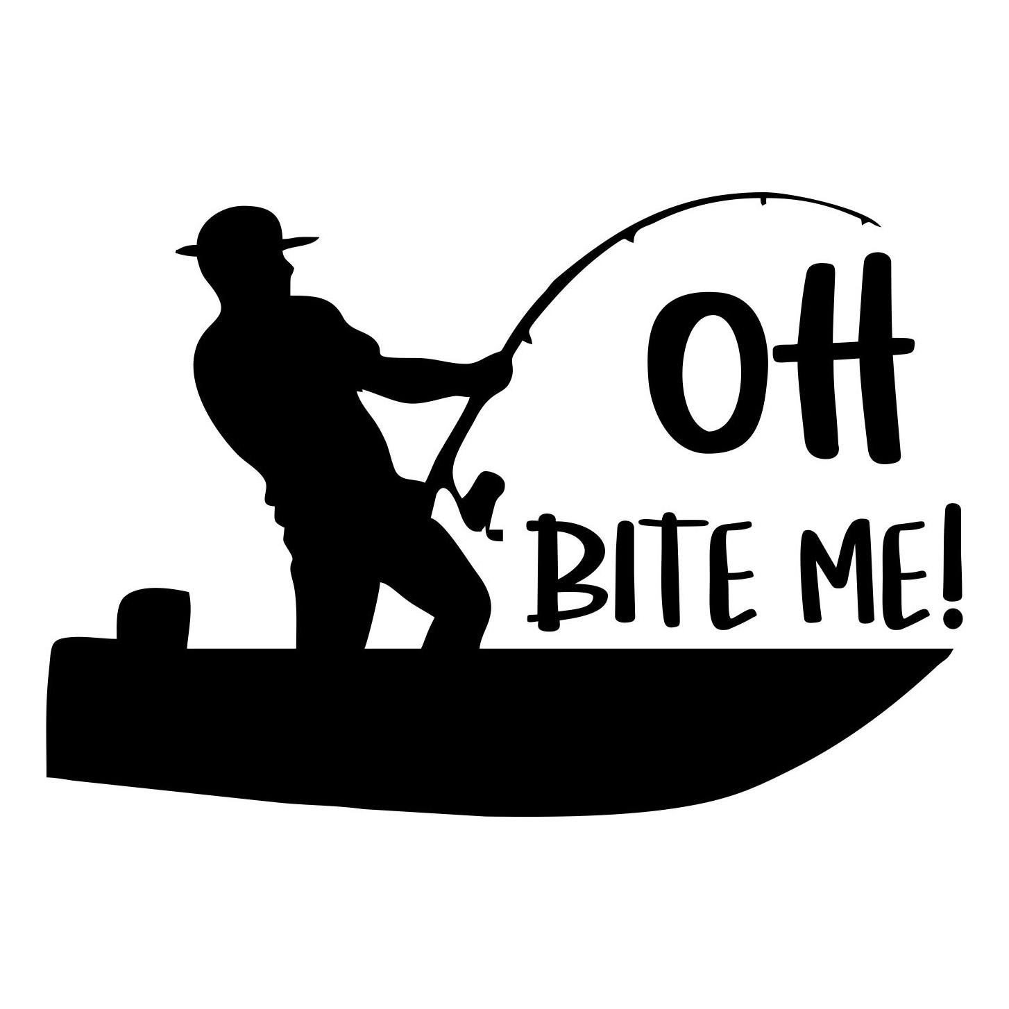 bite me fishing hook svg - - PNG EPS DXF Professionally made in the USA 5in x 5in Fishing Hook