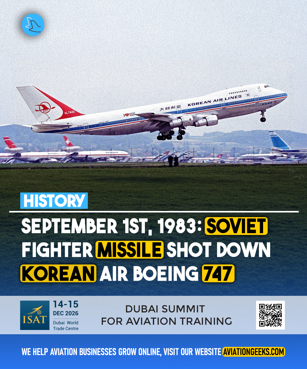 Korean Air Lines Flight 007 shot down by Soviet SU-15 in 1983