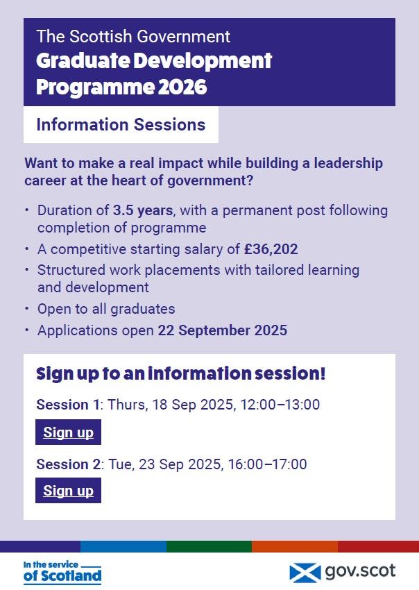 SRUC - Scottish Government - Graduate Development Programme 2026 ...