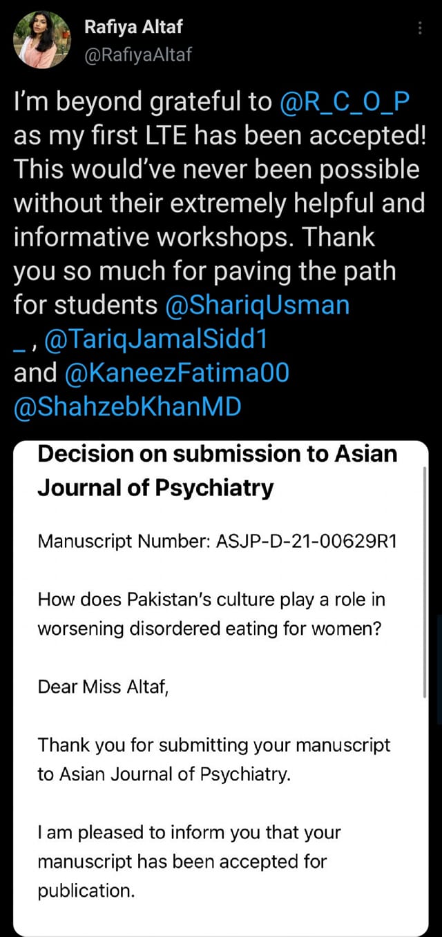 Research Council of Pakistan - Yet another RCOP student makes us proud ...