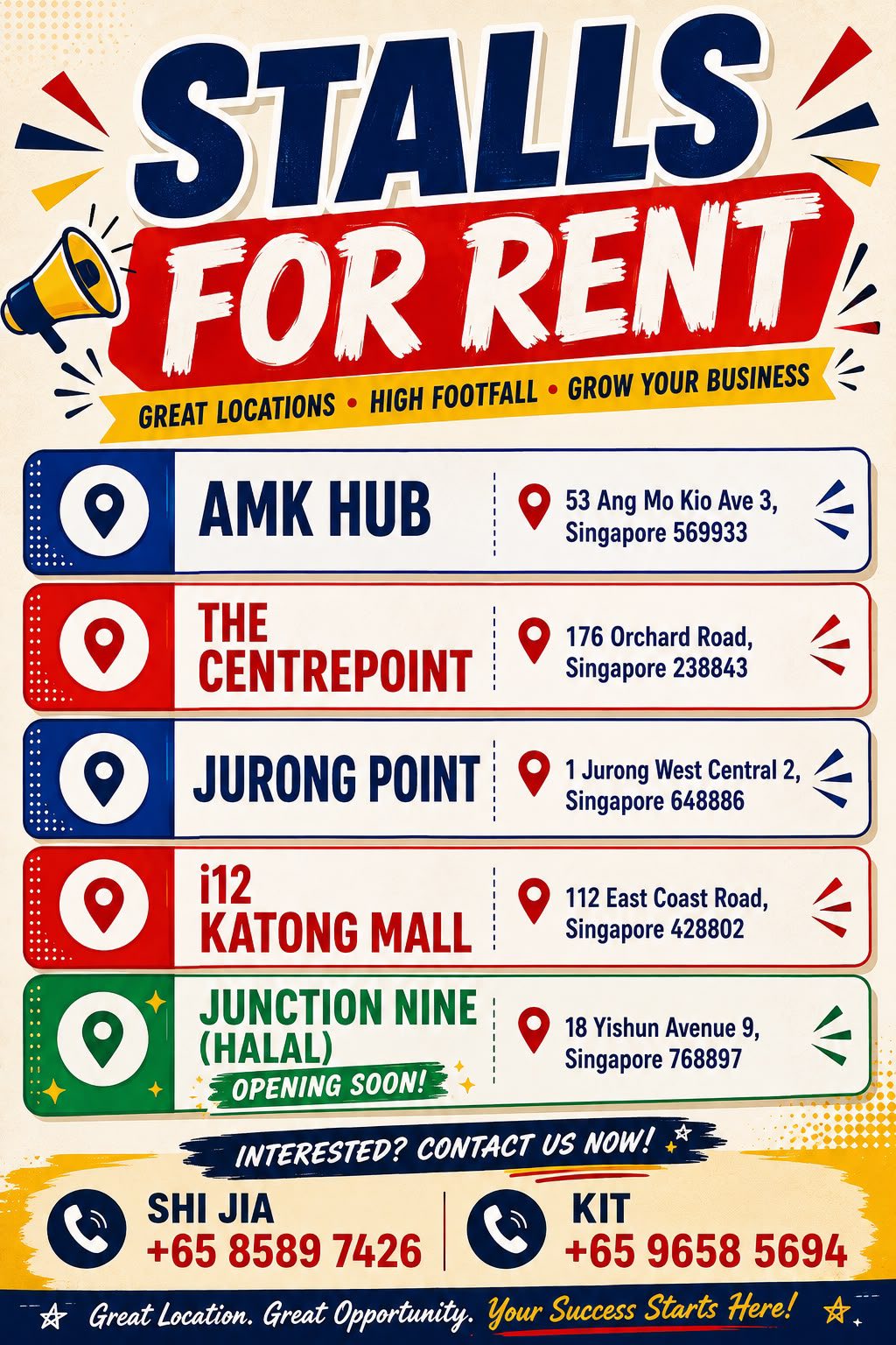 FOOD STALL COURT HALAL حلال to RENT! HIGH FOOTFALL GREAT LOCATION
