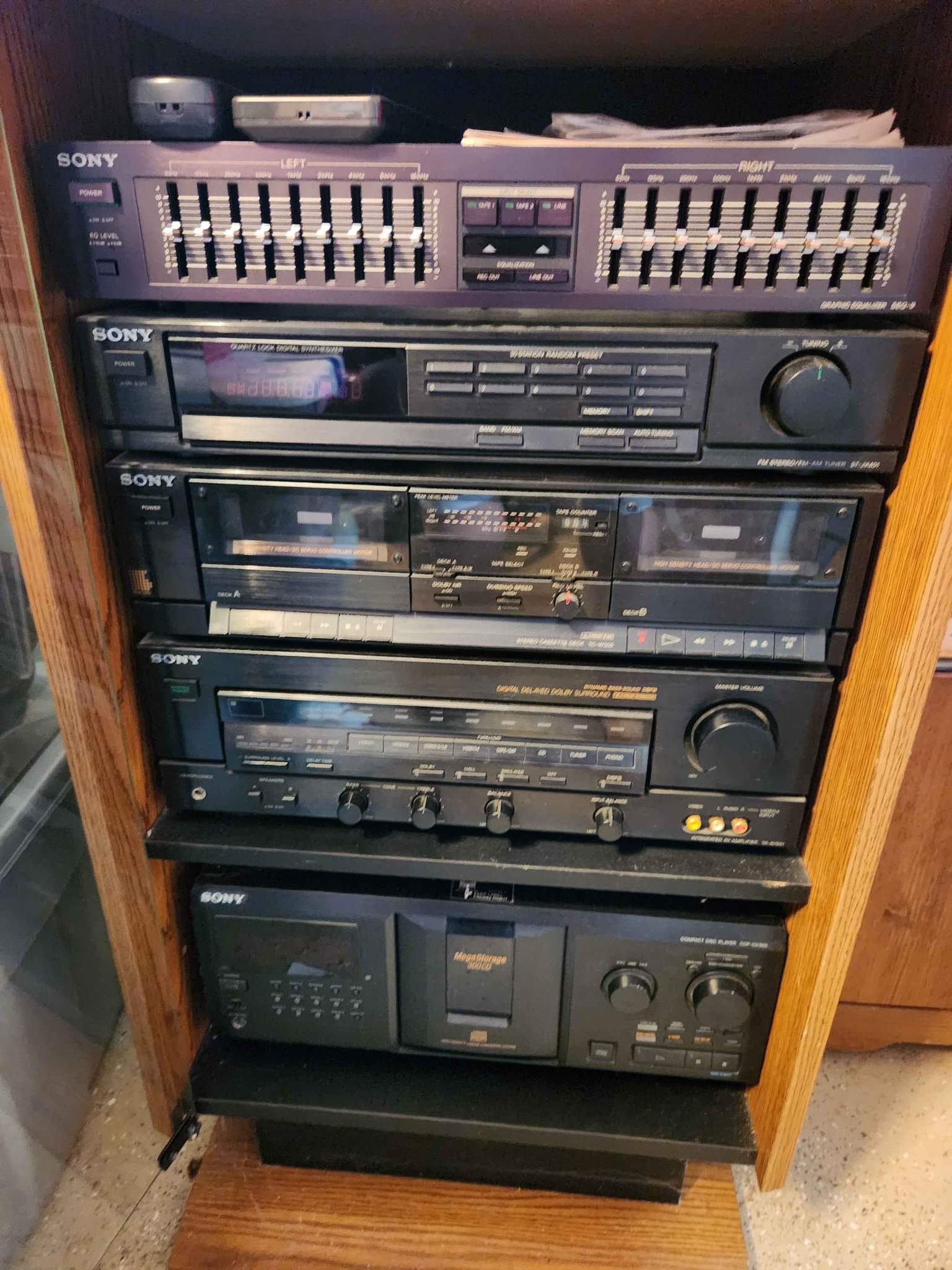 Sony stereo rack system with cabinet - Home Theater Systems - Madison ...