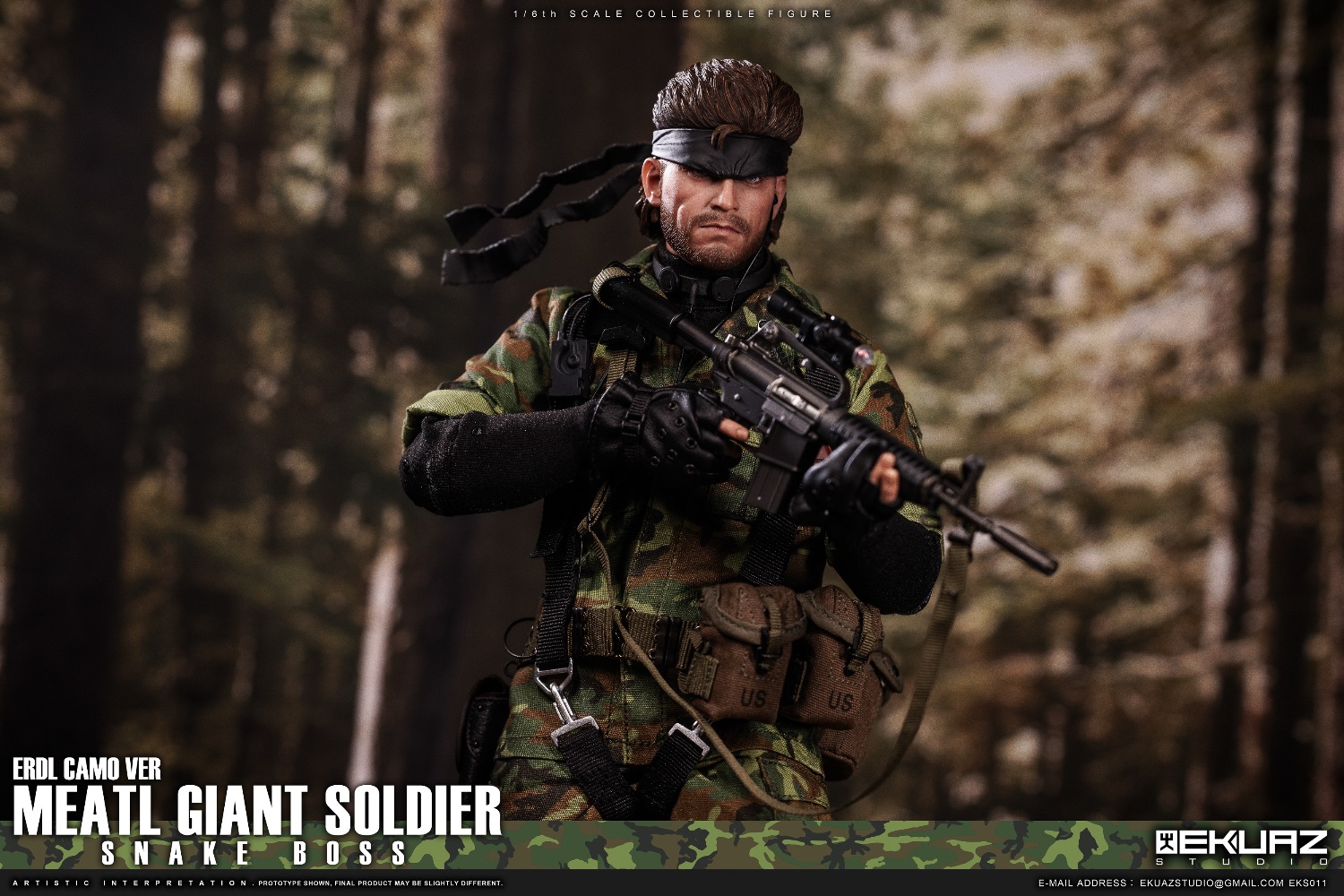🐍EKUAZ STUDIO 1/6 MGS SNAKE BOSS TIGER STRIPE CAMO VERSION AND