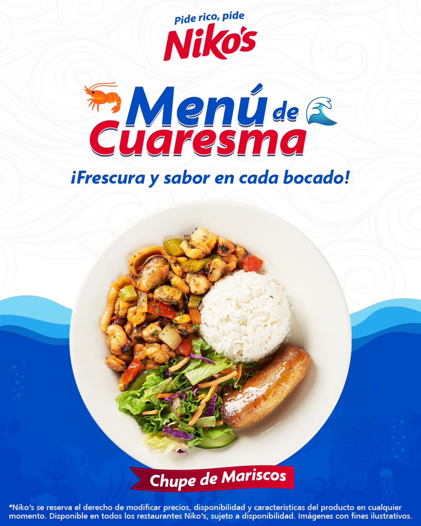 Nikos - Este abril, celebra🙌🏼 la cuaresma con un chupe de mariscos 🪸más ...