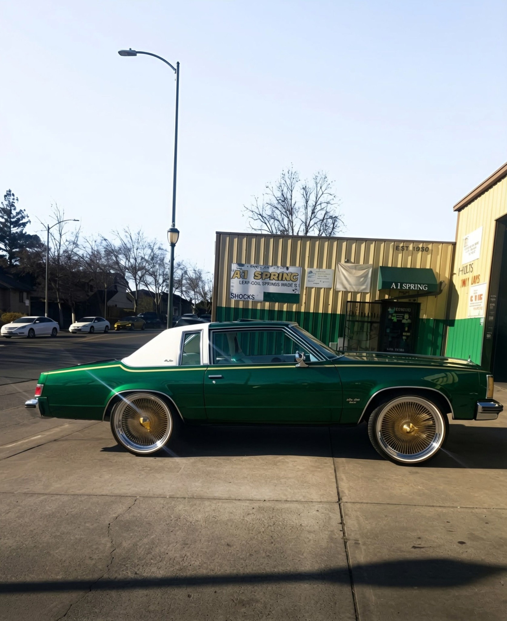Super clean delta 88 on spokes and vogues 💰🏆 #oldschoolcars