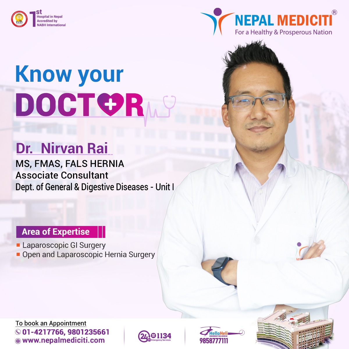 Nepal Mediciti - #KnowYourDoctor Meet Dr. Nirvan Rai,... | Facebook