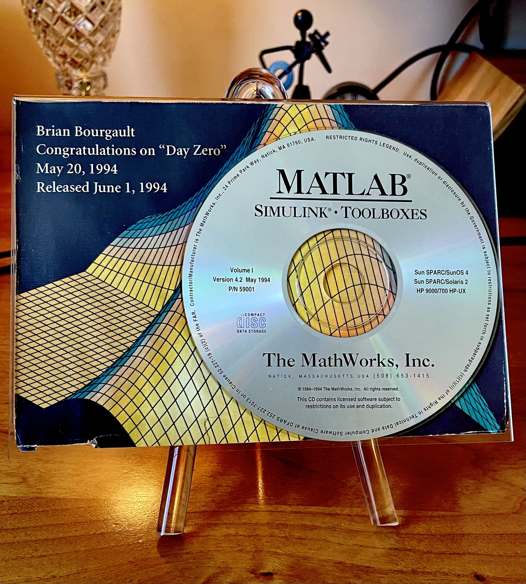 Throwback to MATLAB's 1994 CD software release
