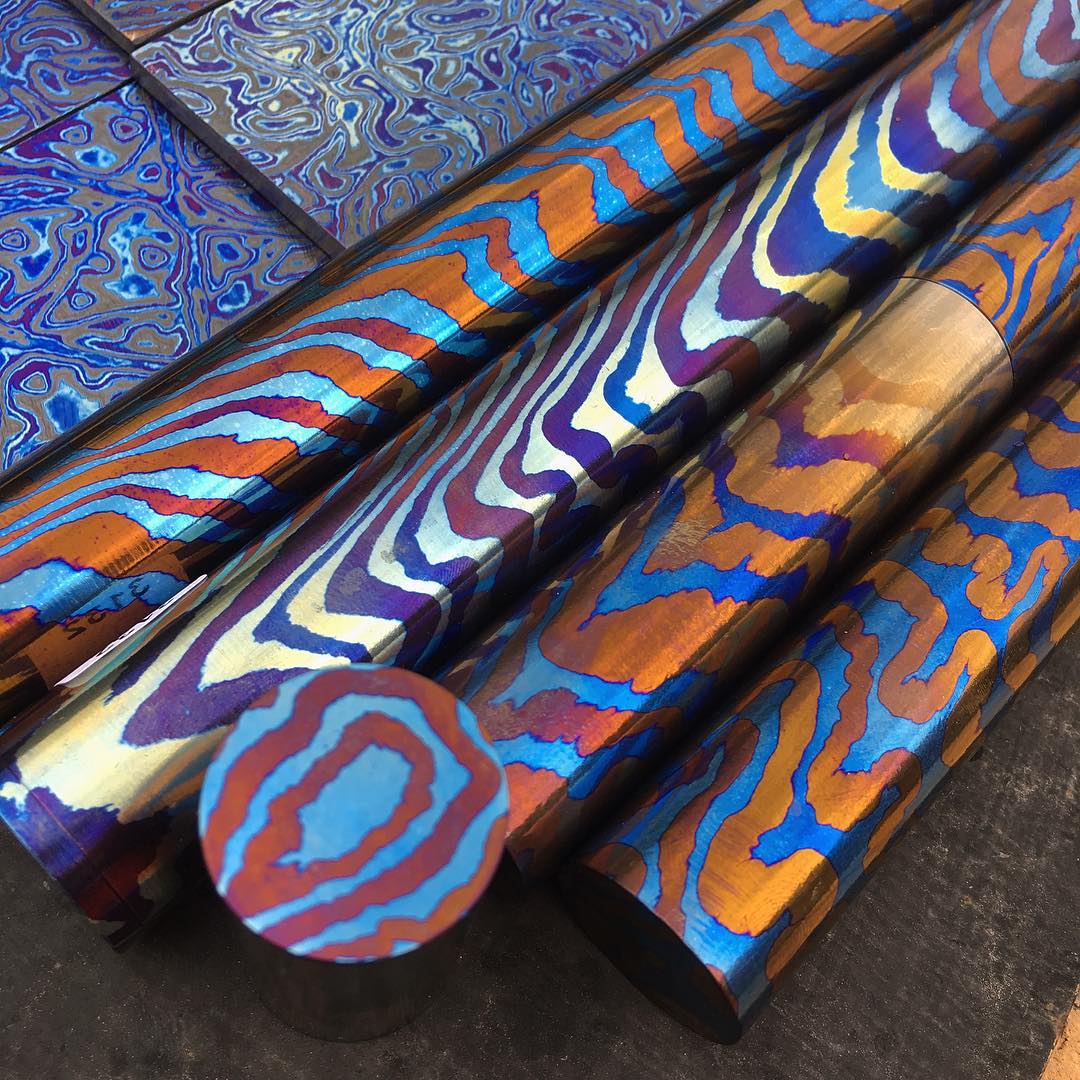Earthquake White Timascus rod and... - Alpha Knife Supply