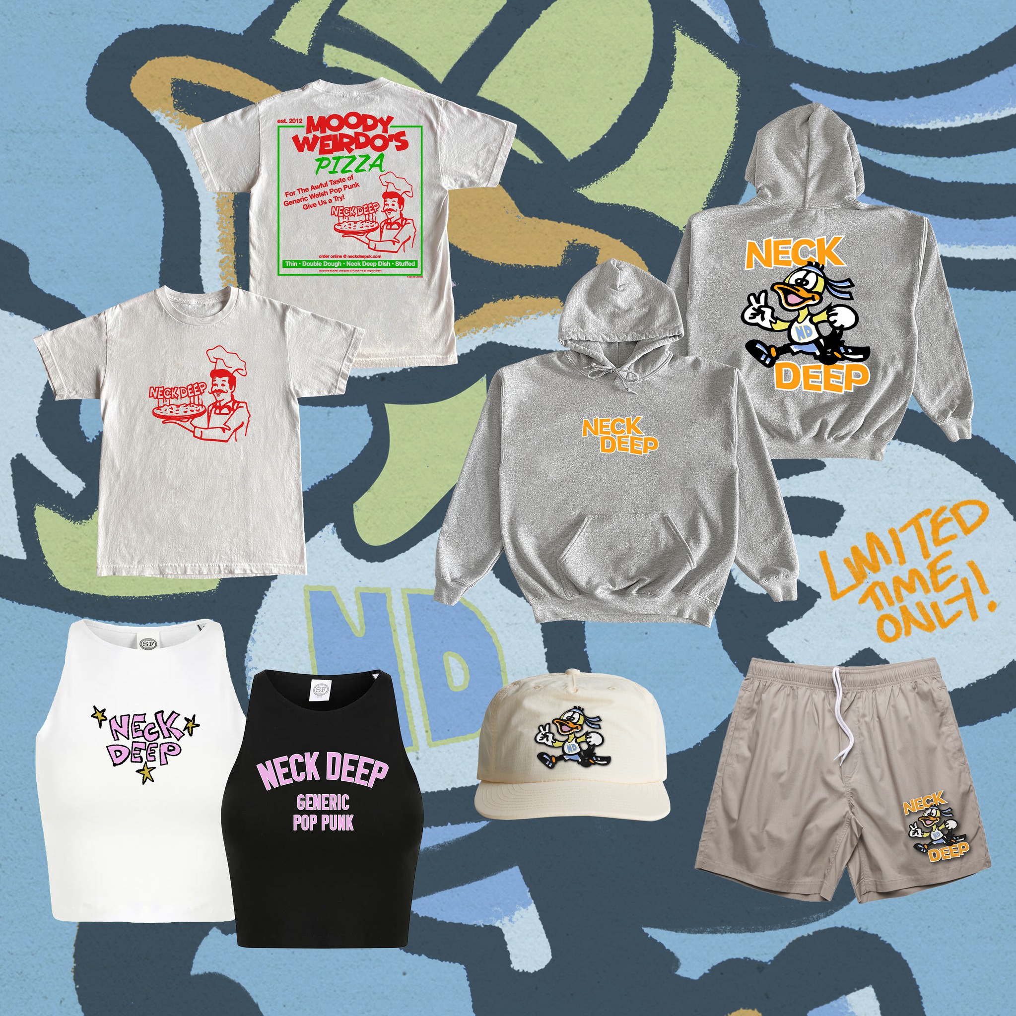 Neck Deep Summer merch collection part 2 is now available to order