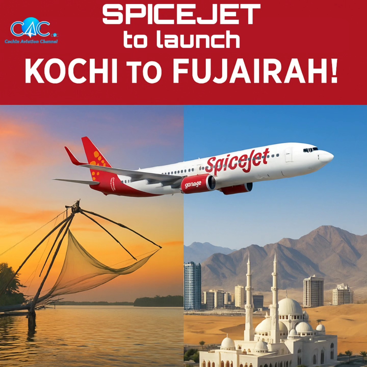 Cochin - Breaking News !! Spicejet will launch Kochi Fujairah seasonal ...