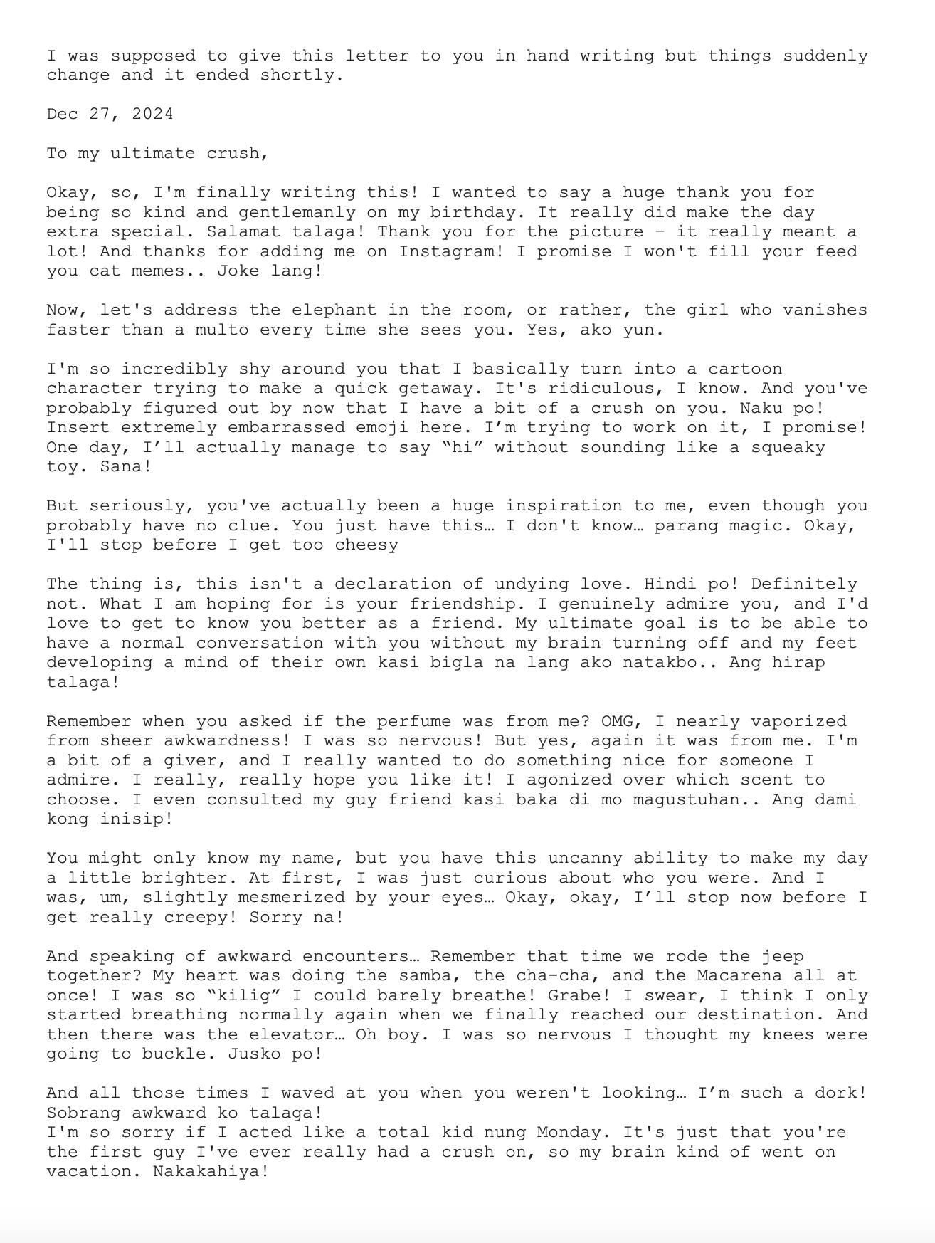 Anonymous Letters Project