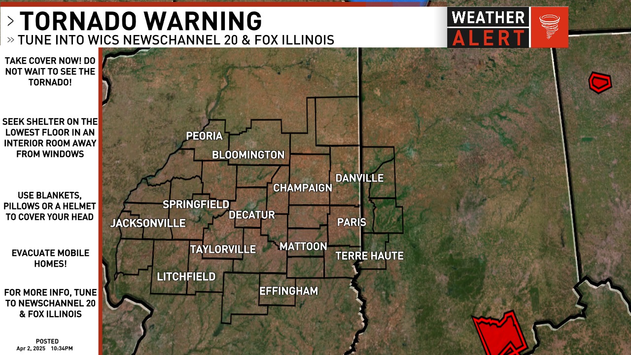 Cheryl - TORNADO WARNING: A Tornado Warning has been issued for parts ...