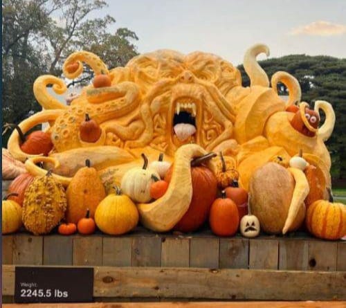 Lenny pumpkin master at Bentonville market