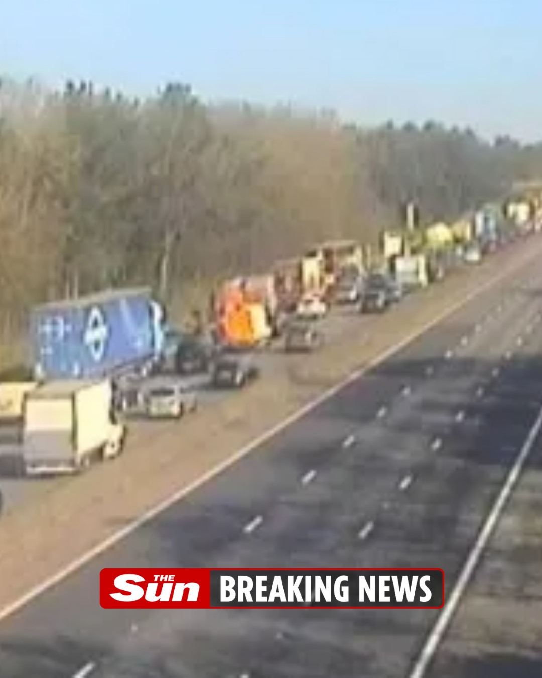 The Sun - Major motorway closed in both directions as air ambulance ...
