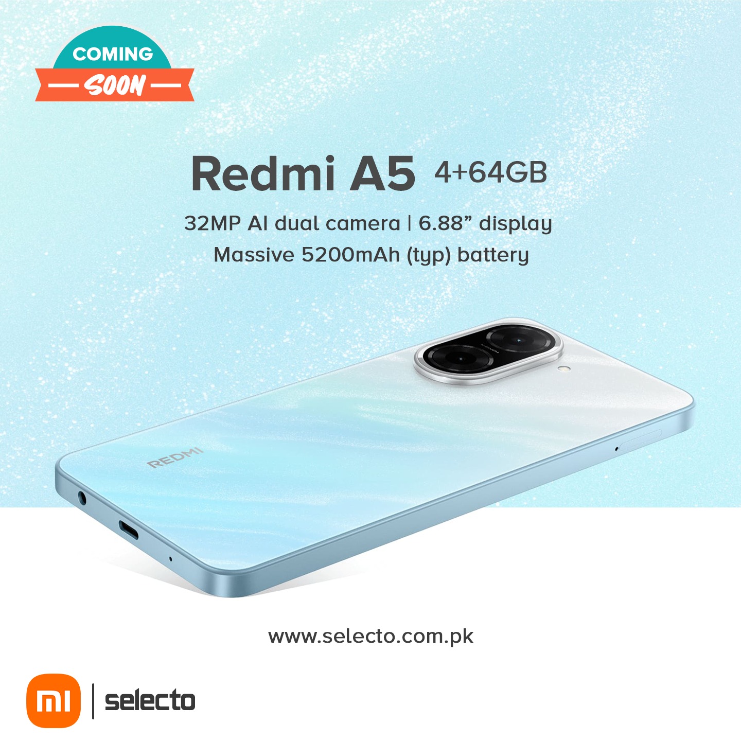 Cool, calm, and effortlessly stylish. The #RedmiA5 in Lake Green