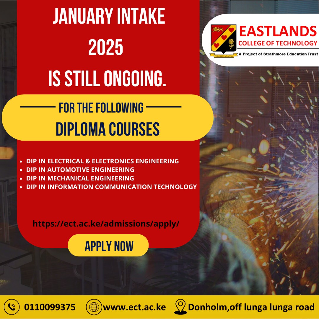 The Eastlands College of Technology - ECT - 🎓 Diploma Courses - January ...