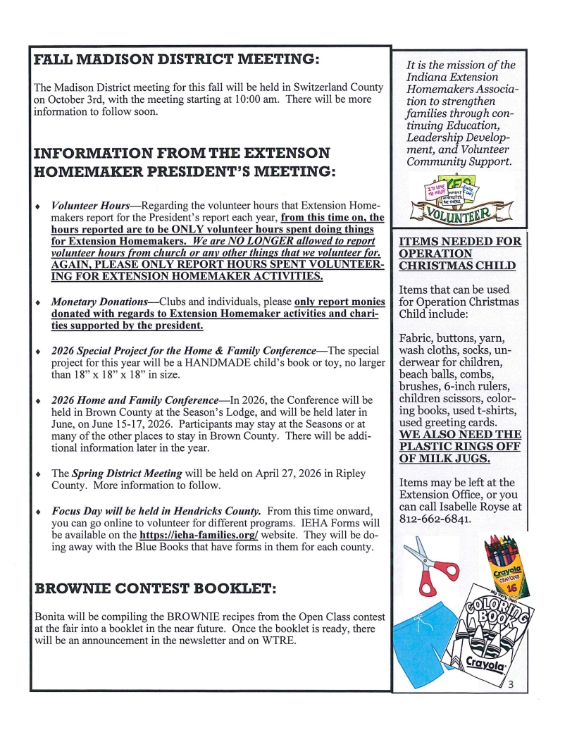 Hancock... - Hancock County Indiana Extension Homemakers