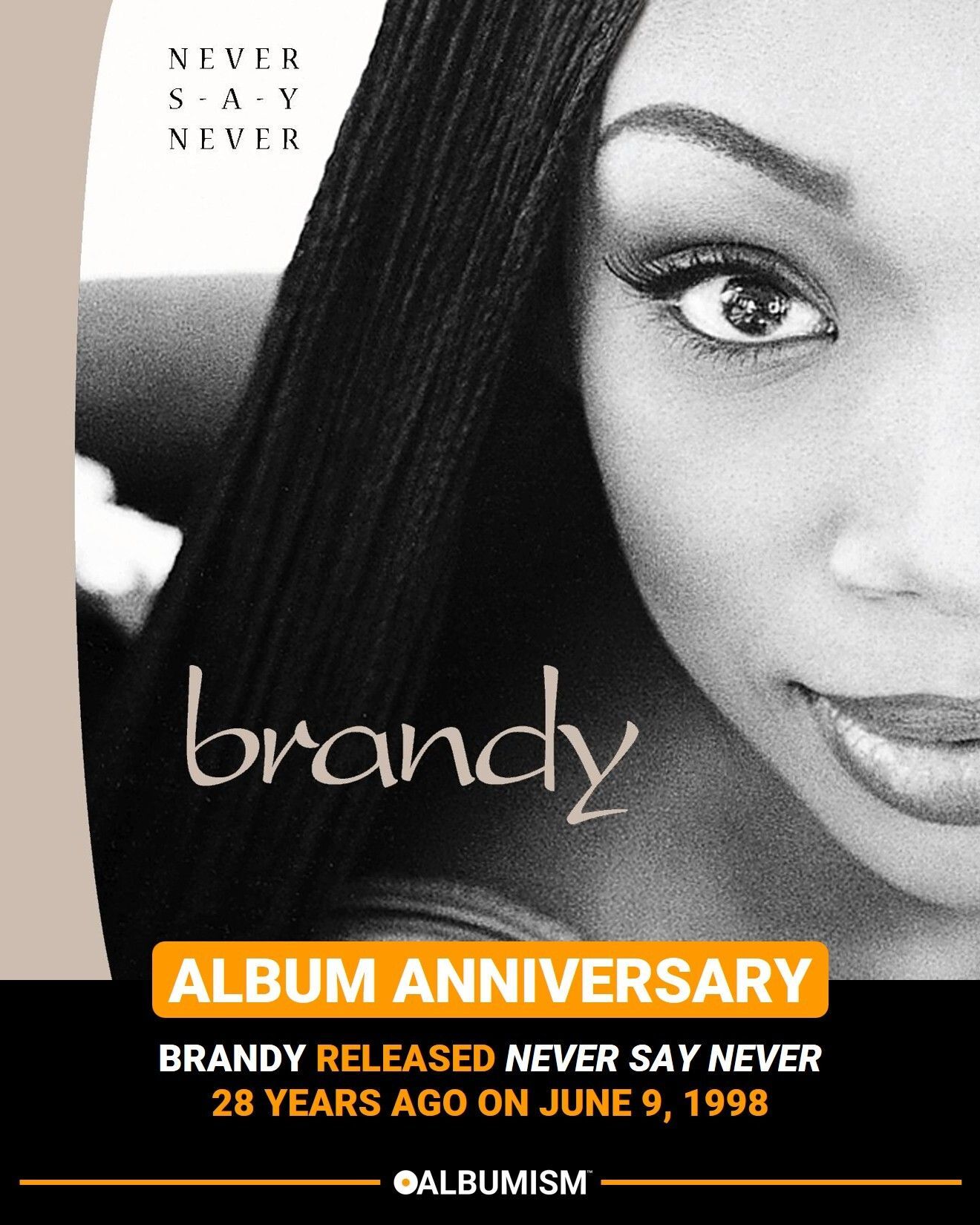 Brandy's 'Never Say Never' album reaches 21 million sales