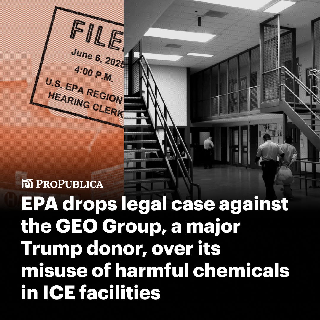 ProPublica - The EPA recently withdrew a legal complaint filed last ...