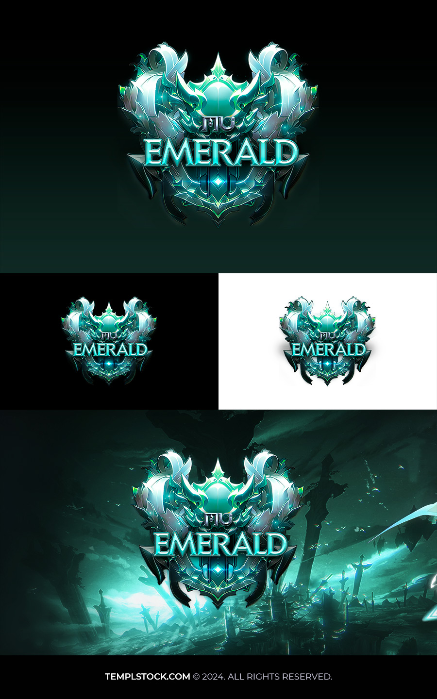Templstock - NEW! Emerald Game Editable Logo...