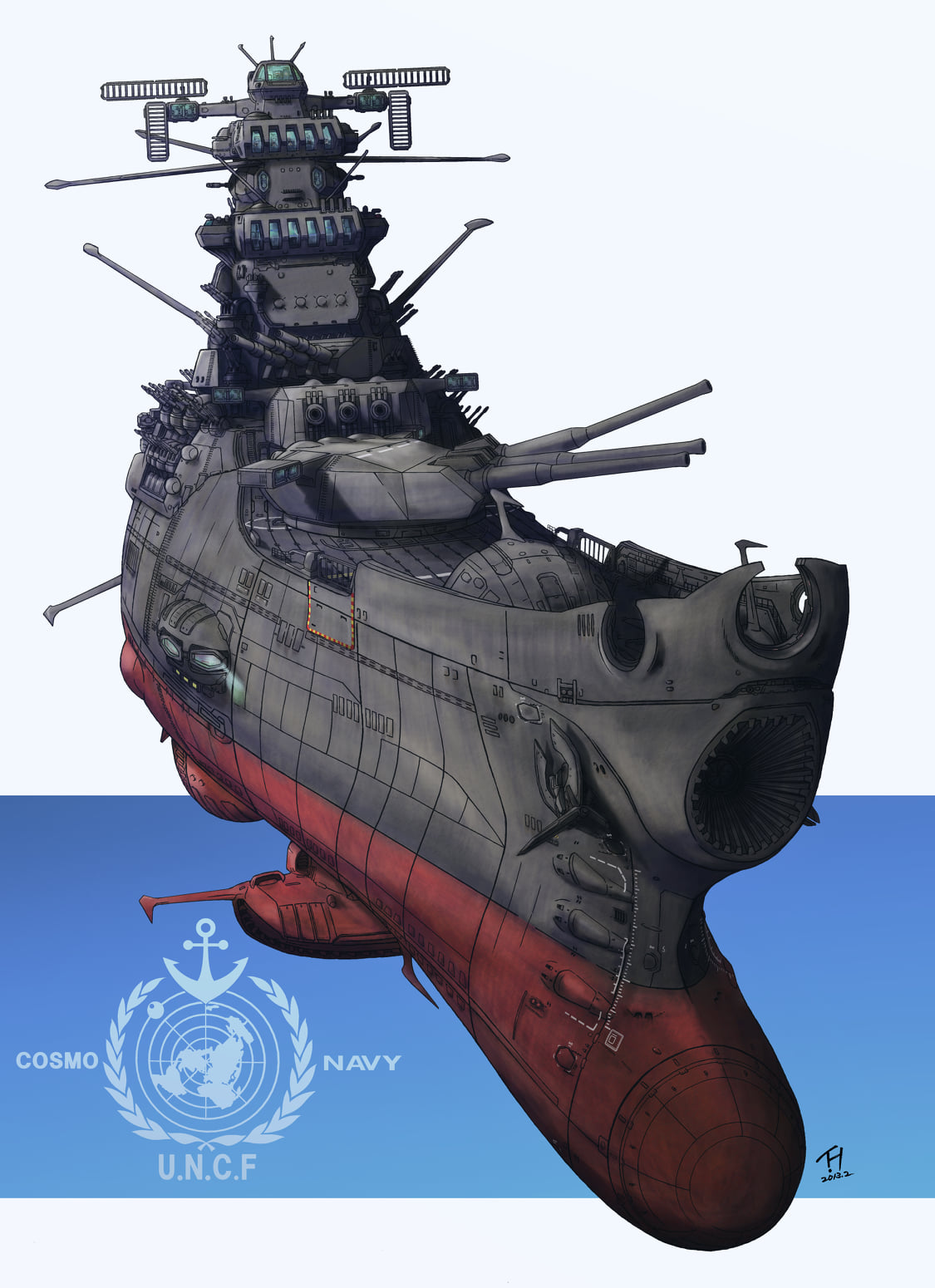 宇宙空母ブルーノア SPACE CARRIER BLUE NOAH Art by Kei Azuma