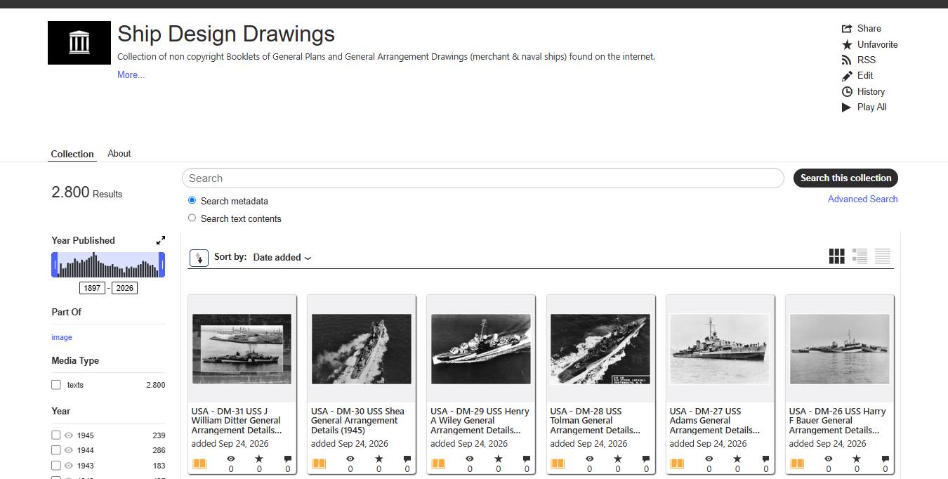 船の設計図・図面集 Ship design drawings collection with 2799 sets and 587.9 GB files