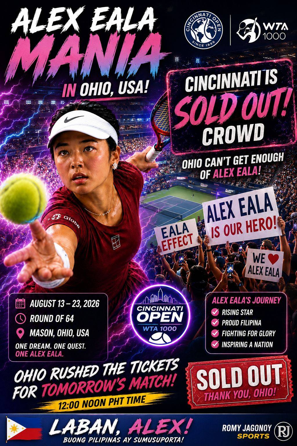 HISTORY IN THE MAKING AGAIN 🎫🔥 Another Alex Eala match