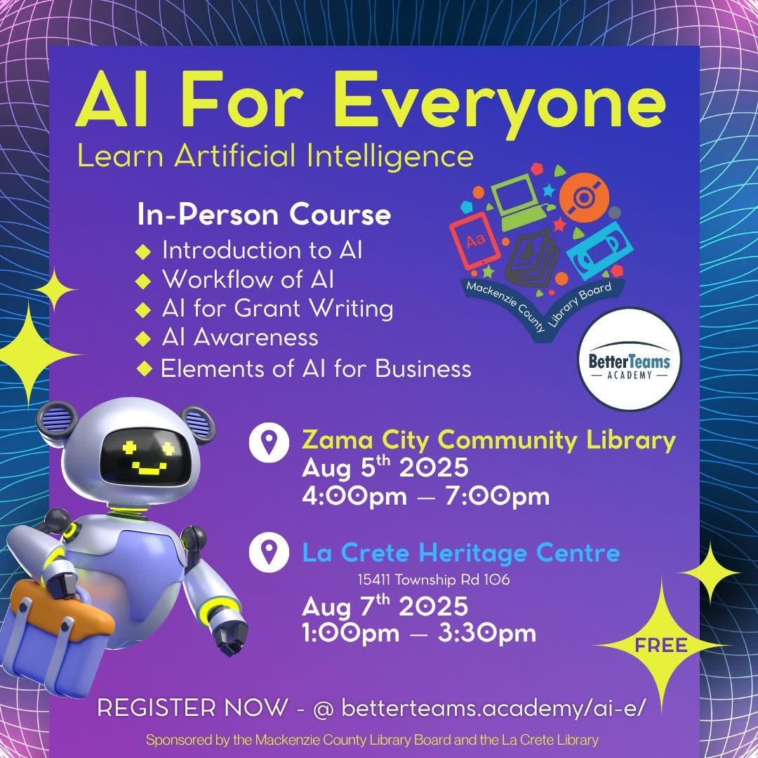 AI for... - Mackenzie County Library Consortium - MCLC | Facebook